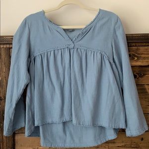 Soft summer long sleeve blouse